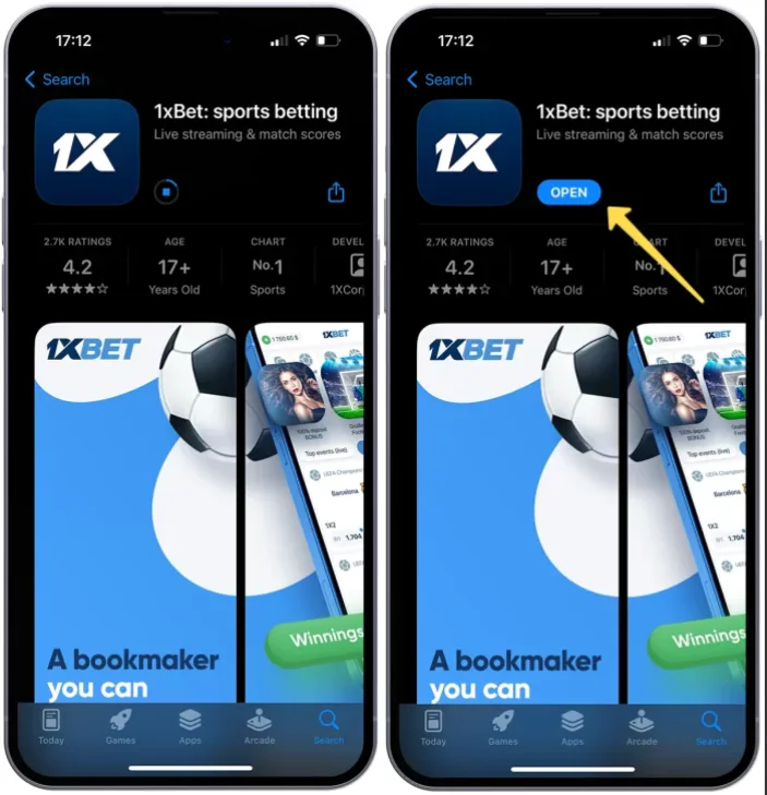 1xBet App Store